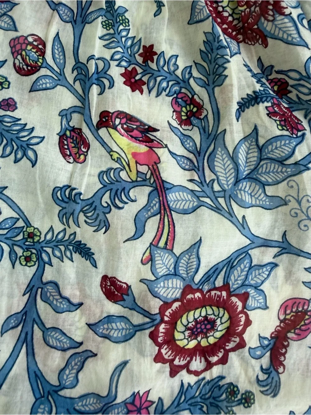 NEW J.Crew Point Sur Block Print Floral Tiered Dress Sz 10 NWT White Blue